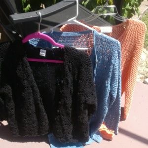 BUNDLE of 3 CROCHETED SWEATERS